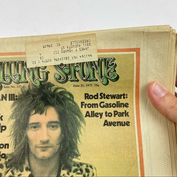 Vintage Rolling Stone Magazine Rod Stewart John Dean June 21, 1973 Music Art - Picture 3 of 5